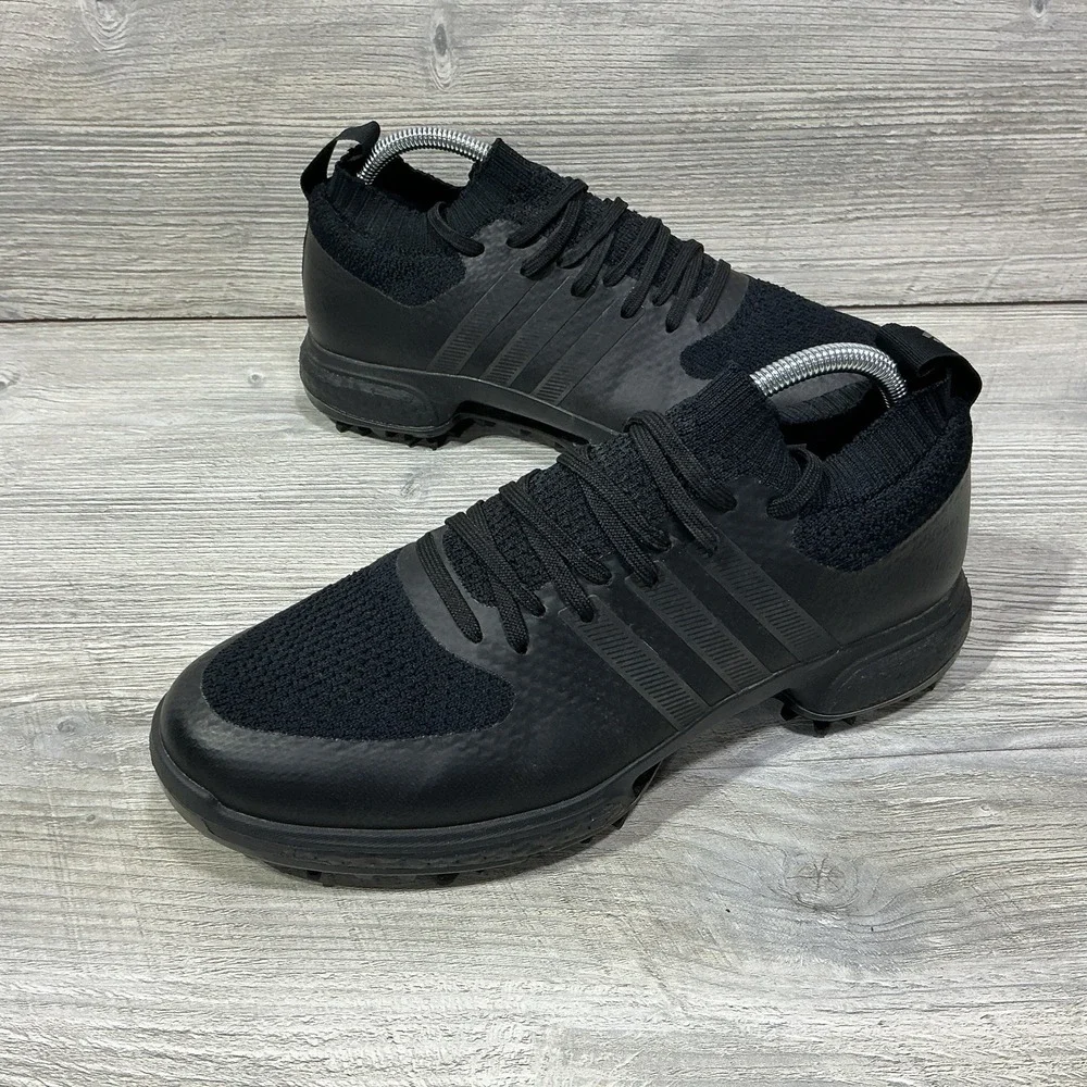 Adidas Boost Golf Shoes Men's Size 9 Black Spiked Tour360 Knit AC8526 Spikes